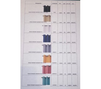 RIDEAUX 4 € vendu en palette
