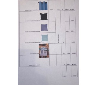 RIDEAUX 4 € vendu en palette