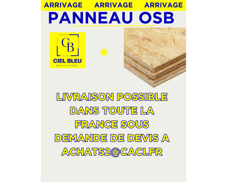 PANNEAU OSB 22mm 169X63,4CM