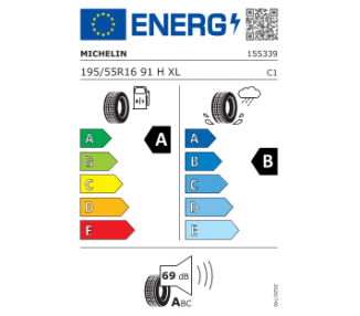 Pneu Michelin E Primacy 195/55 R16 91H LOT DE 2