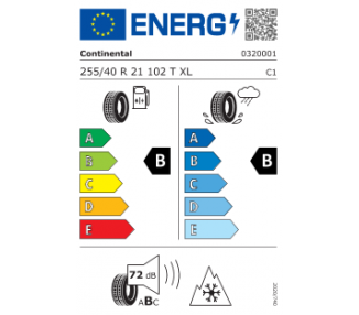 Pneu Continental AllSeasonContact 2 255/40 R21 102T LOT DE 2