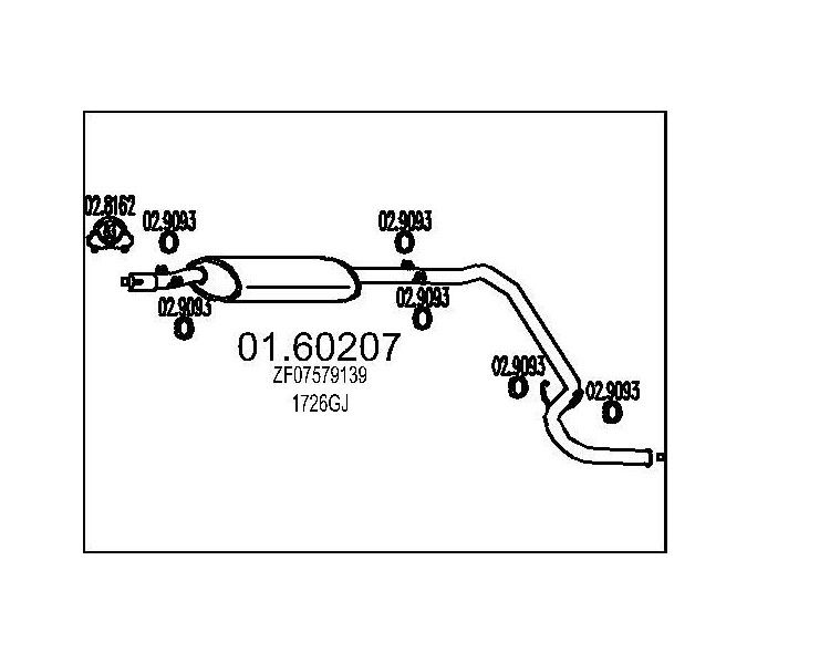 MTS 01.60207 Silencieux arrière  CITROЁN J5, C25, DUCATO
