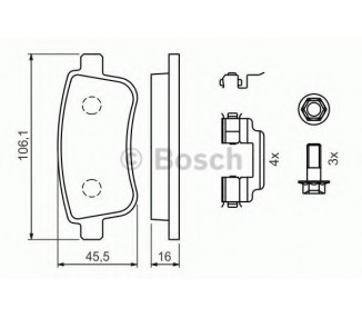 PLAQUETTES DE FREIN LOW-METALLIC 0 986 494 384 - BOSCH