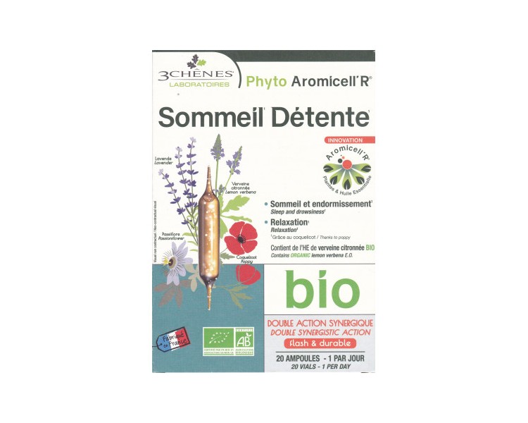Phyto Aromicell'R Sommeil Détente Ampoules Bio 3Chênes