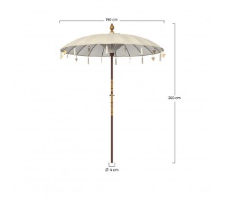 ENSEMBLE PARASOL ALI TISSU + PIED SOKA clair