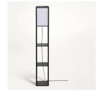 LAMPADAIRE ETAGERES H.159CM NOIR