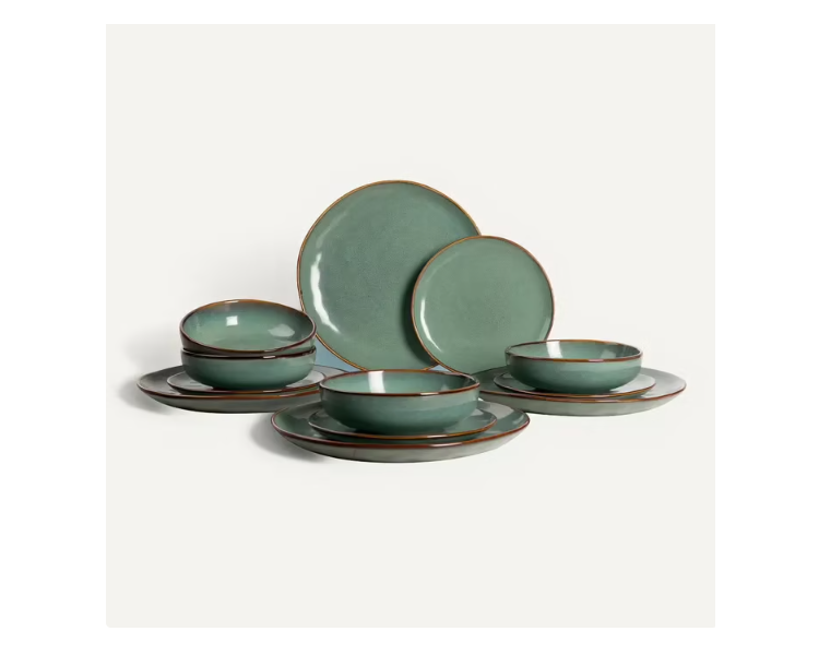 SERVICE VAISSELLE 12 PIECES VERT