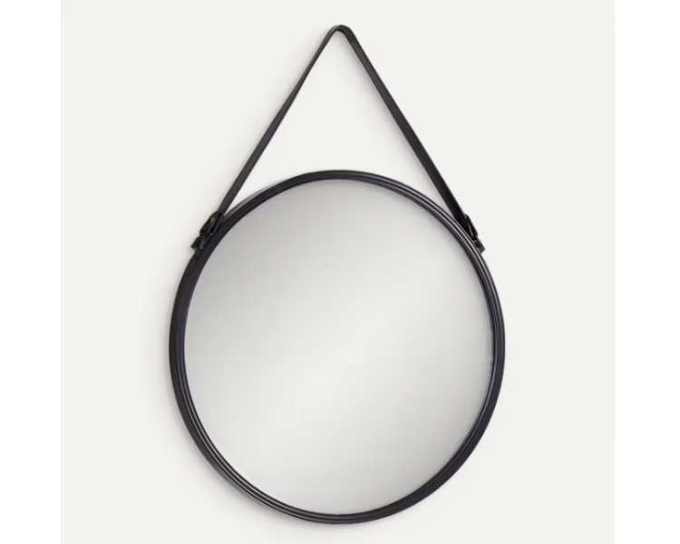 MIROIR RIOND D.50cm NOIR