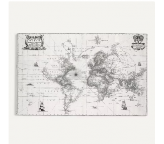 TOILE 50X70cm CARTE VINTAGE