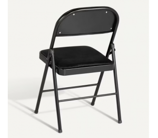 LOT 6 CHAISES PLIANTES NOIR H.78cm