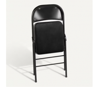 LOT 6 CHAISES PLIANTES NOIR H.78cm