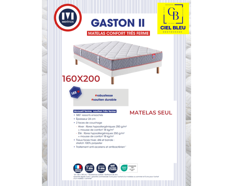 Mérinos - Matelas Gaston 160x200