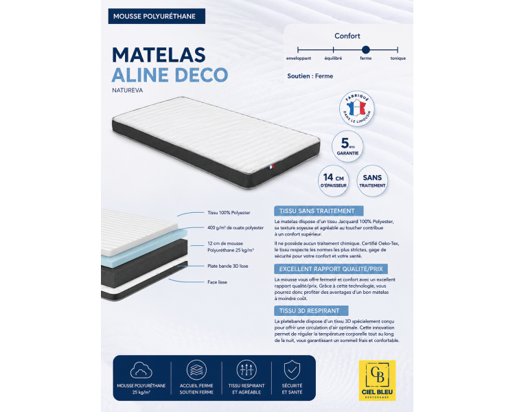 copy of Belle literie-Matelas Hortense 140x190cm