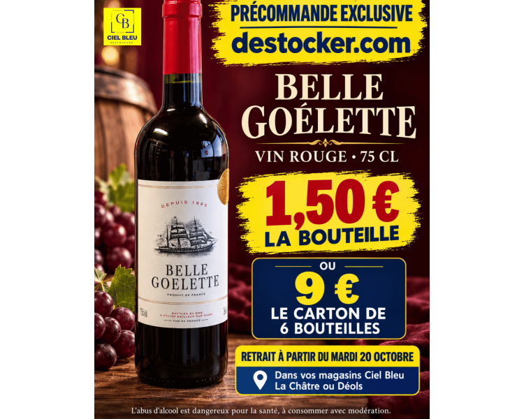 VIN ROUGE BELLE GOELETTE 75CL