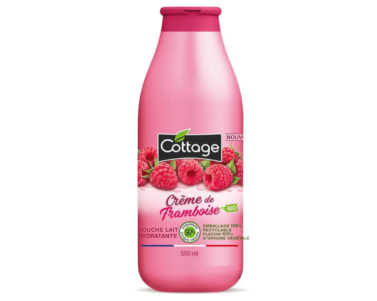 COTTAGE - DOUCHE LAIT CREME DE FRAMBOISE 750ML