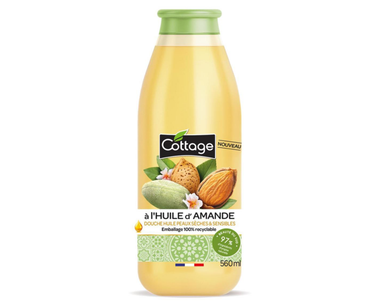COTTAGE - DOUCHE HUILE D'AMANDE 560ML