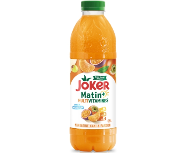 JOKER JUS DE FRUIT MATIN+ MANDARINE KAKI & PASSION 90CL